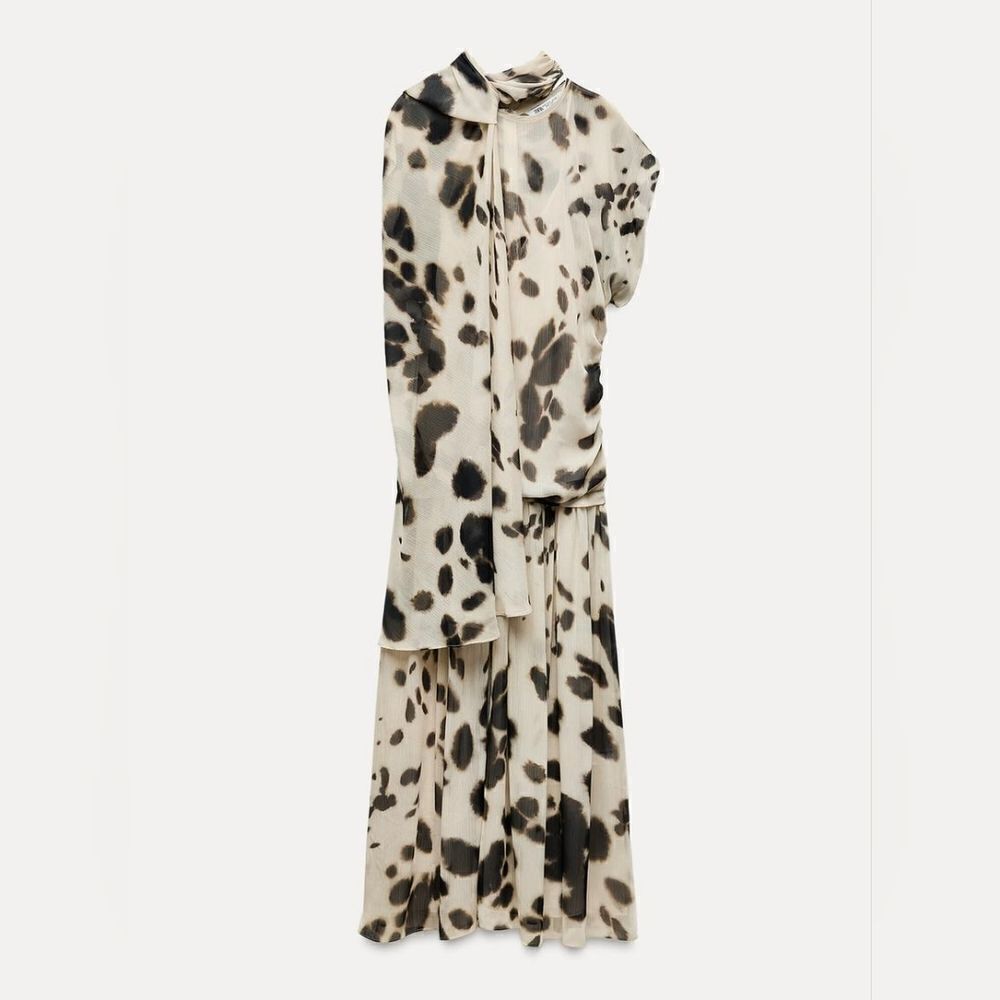 NWTβZARA ANIMAL PRINT VOLUMINOUS DRESS ZWβCOLLECTION - Picture 10 of 15